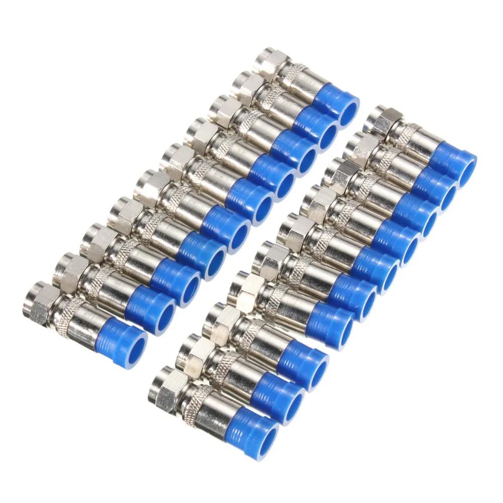 Hot-Sell Wire Stripping & Crimping Pliers Set - Coaxial Cable Cold Press Tool for RG59/RG6 TV Cable with 20 F Heads