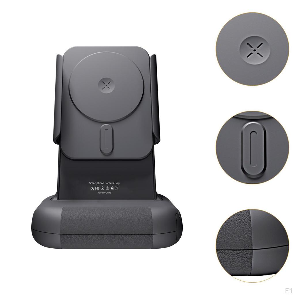 Phone Camera Grip Handle Nonslip Cellphone for Home Outdoor Vlog Black