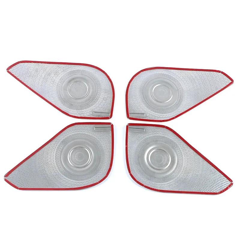 For Hyundai Tucson NX4    Accessories Interior Door Loudspeaker Audio Speaker Cover Trim Bezel Cover Silver Garnish