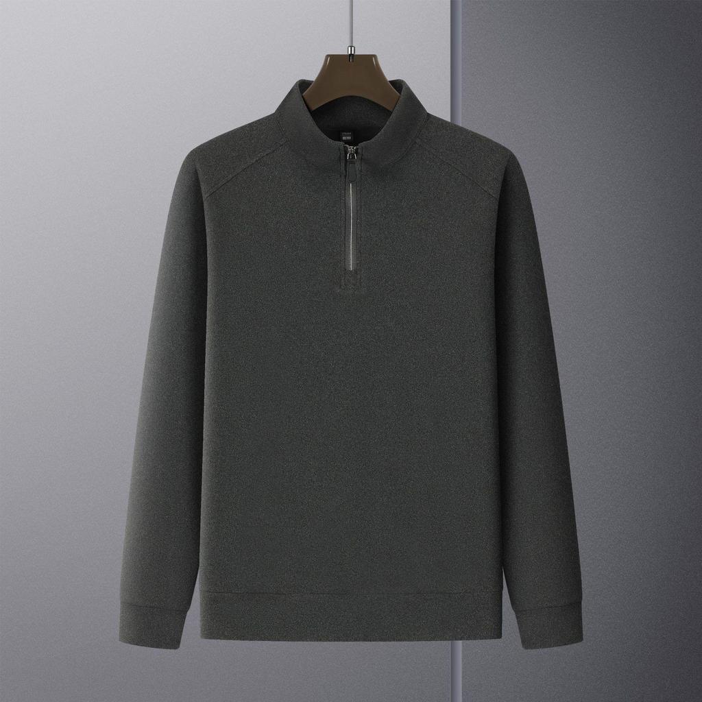 Men’s Thickened Half-Zip Stand-Up Collar Hoodie - Autumn/Winter Sport Casual Top
