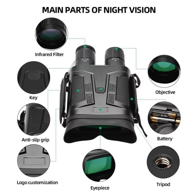 Dual-Use Day/Night HD Night Vision Device with Infrared Imaging - Perfect for Outdoor Photography and Videography.