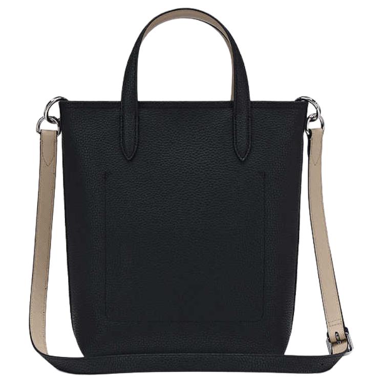 Lacoste Classic Crocodile Logo Tote Bag Women Tote Bag Black Beige NF4929AA-A91