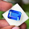 Natural Blue Sapphire Loose Gemstone 14 Ct Emerald Shape for Her/Him September Birthday Birthstone