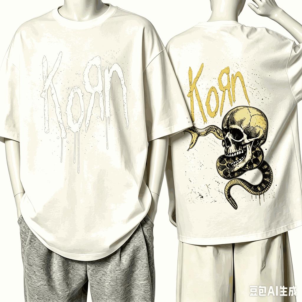 Korn Hot Band Vintage Tshirt Unisex Singer Cotton Unisex Tshirt New Tee Tshirt Unisexs Top 2026 Summer New Fashion Oversized Unisex