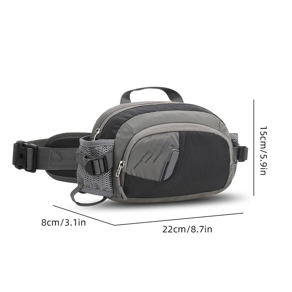 Outdoor Sports Waist Pack with Water Bottle Holder for Cycle Running Walking Hiking Marathon Fanny Pack Hydration Belt for Men and Women