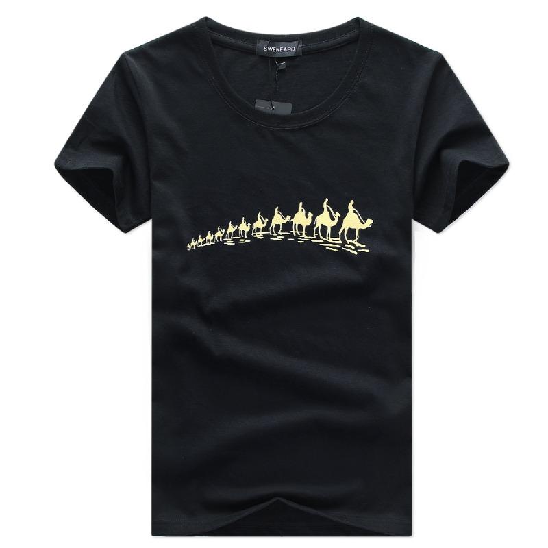 Men's Casual Fashion T-shirt Cotton Men's Short Sleeved T-shirt