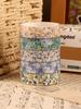 5rolls/Box Colored Floral Washi Tape Scrapbooking Supplies Washitape Spring Washi Tape Scrapbooking Diy Deco Creative Washi Tape