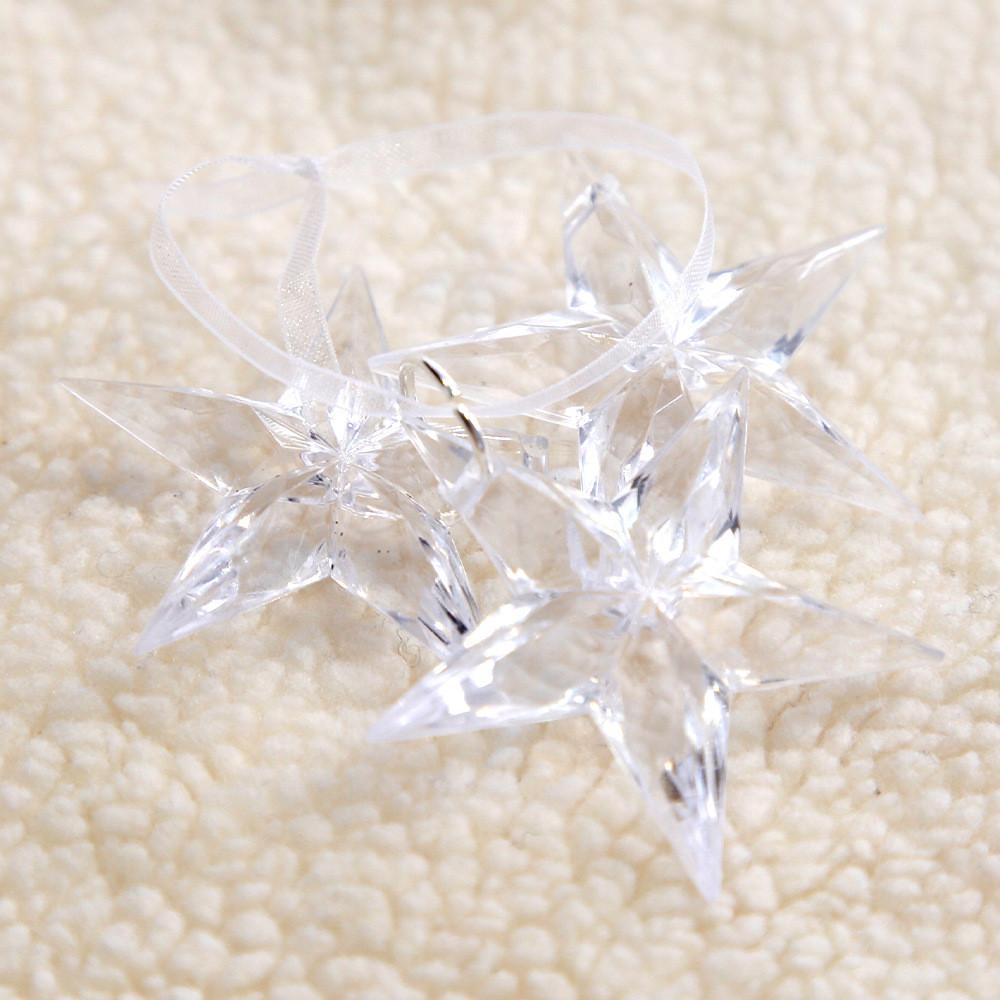 Elegant Snowflake Transparent Ornaments For Stunning Christmas Tree Decoration