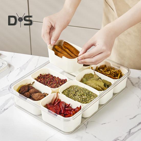 Snack Box with 8 Compartments Space-Saving Snack Plate for Sweets Nuts Fruit Storage Snack Tray Versatile Snack Organizer