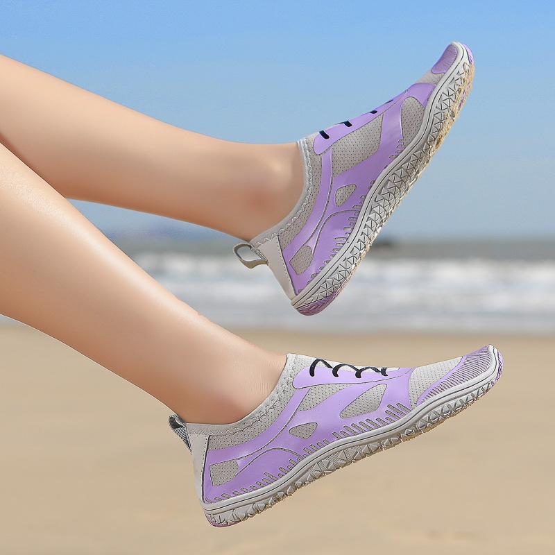 Vannsko for menn Kvinner Elvesko Voksen Svøm Strand Innsjø Svømmebasseng Aqua Sokker Barbeint Hurtigtørrende for fotturer Surfing Kajakkpadling Snøresko