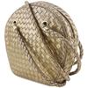 BOTTEGAVENETA Intrecciato Shoulder Bag Gold Calfskin Women Used