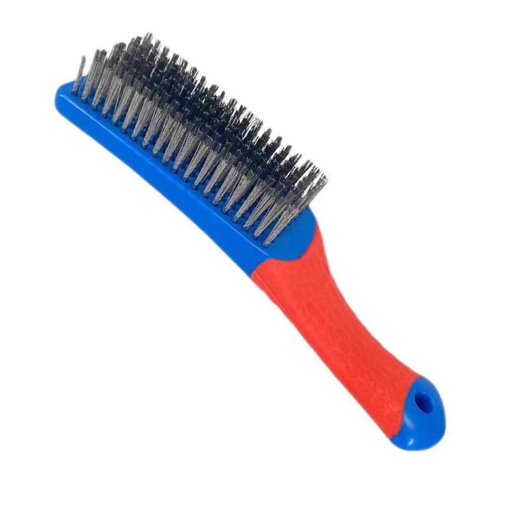 High Durability Effective Silicone Handle Steel Wire Brush Suitable For Efficient Cleaning Of Kitchen Stove & BBQ Grills