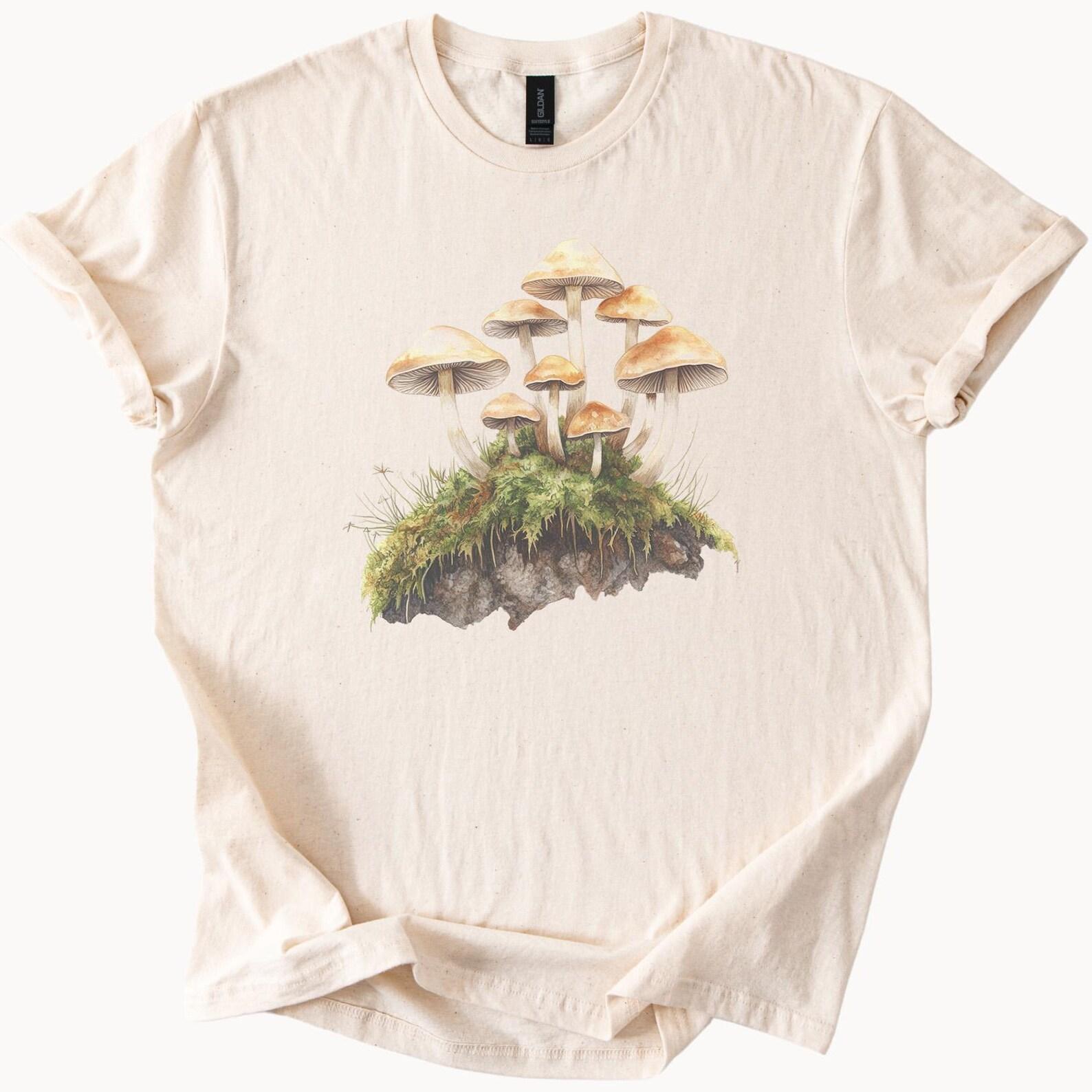 Mushroom Forest Graphic Tee Nature Botanical Fungi Shirt Cottagecore Aesthetic Mushroom Art T Shirt Nature Lover Gift 120