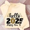 2025 Cross Round Neck European and American Christmas Long Sleeve Hoodie