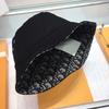 Cotton Fisherman Hat With Embroidered Letters For Sun Protection And Casual Wear