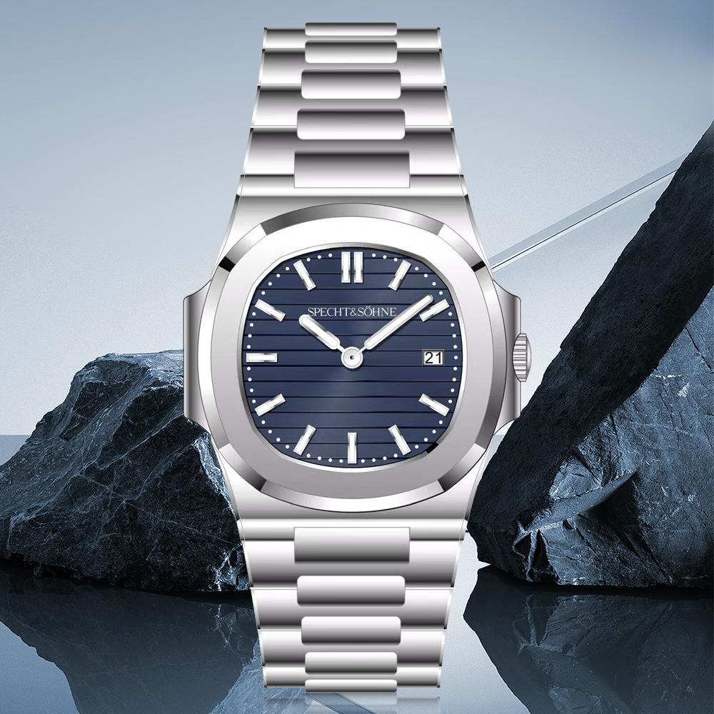 

Specht & Söhne Новинки Мужские часы Розовое золото 5711 Классические спортивные часы Ультратонкая нержавеющая сталь Сапфировое стекло 50 м водонепроницаемость 39mm dial diameter