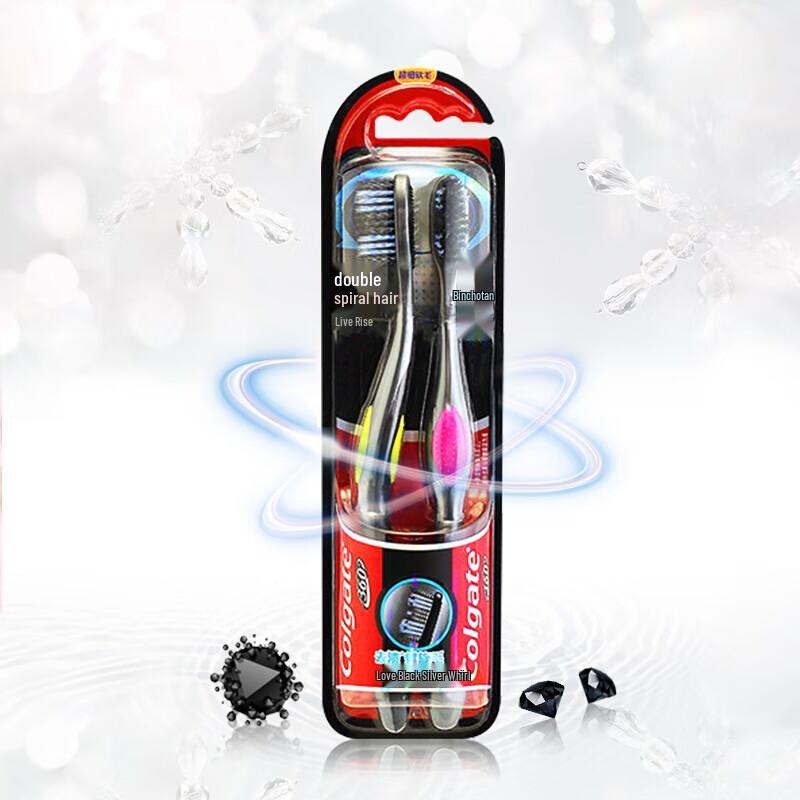 Colgate 360° Charcoal Double Spiral Toothbrush