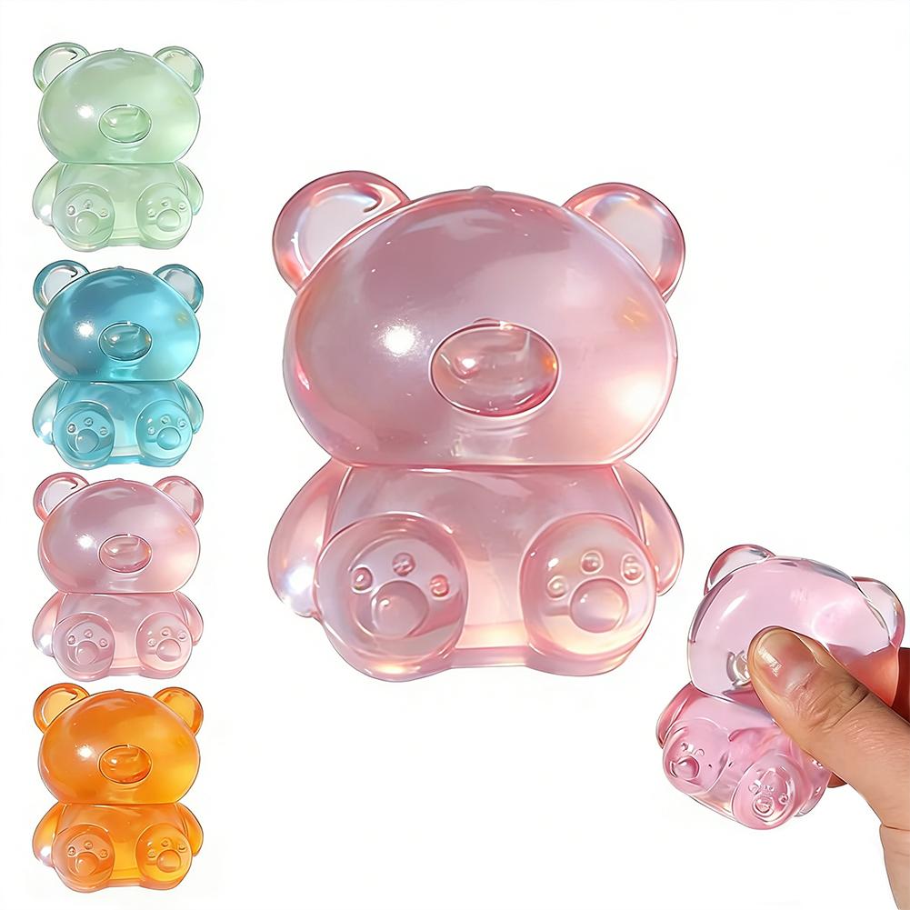 Cute Bear Maltose Stress-relieving Toy Colorful Sensory Toy Creative New Item Desk Decoration Stress Relief Doll Party Gifts