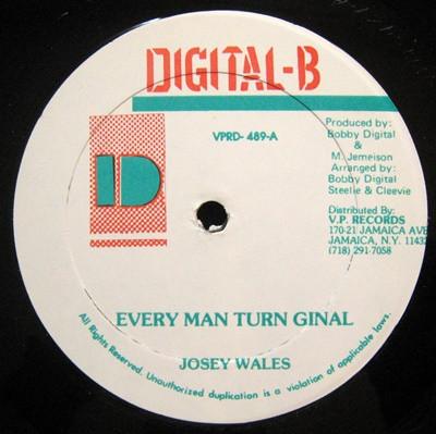 

12inch Record JOSEY WALES Every Man Turn Ginal How Yu Mouth VPRD489 DigitalB US Reggae Ska Dub Used