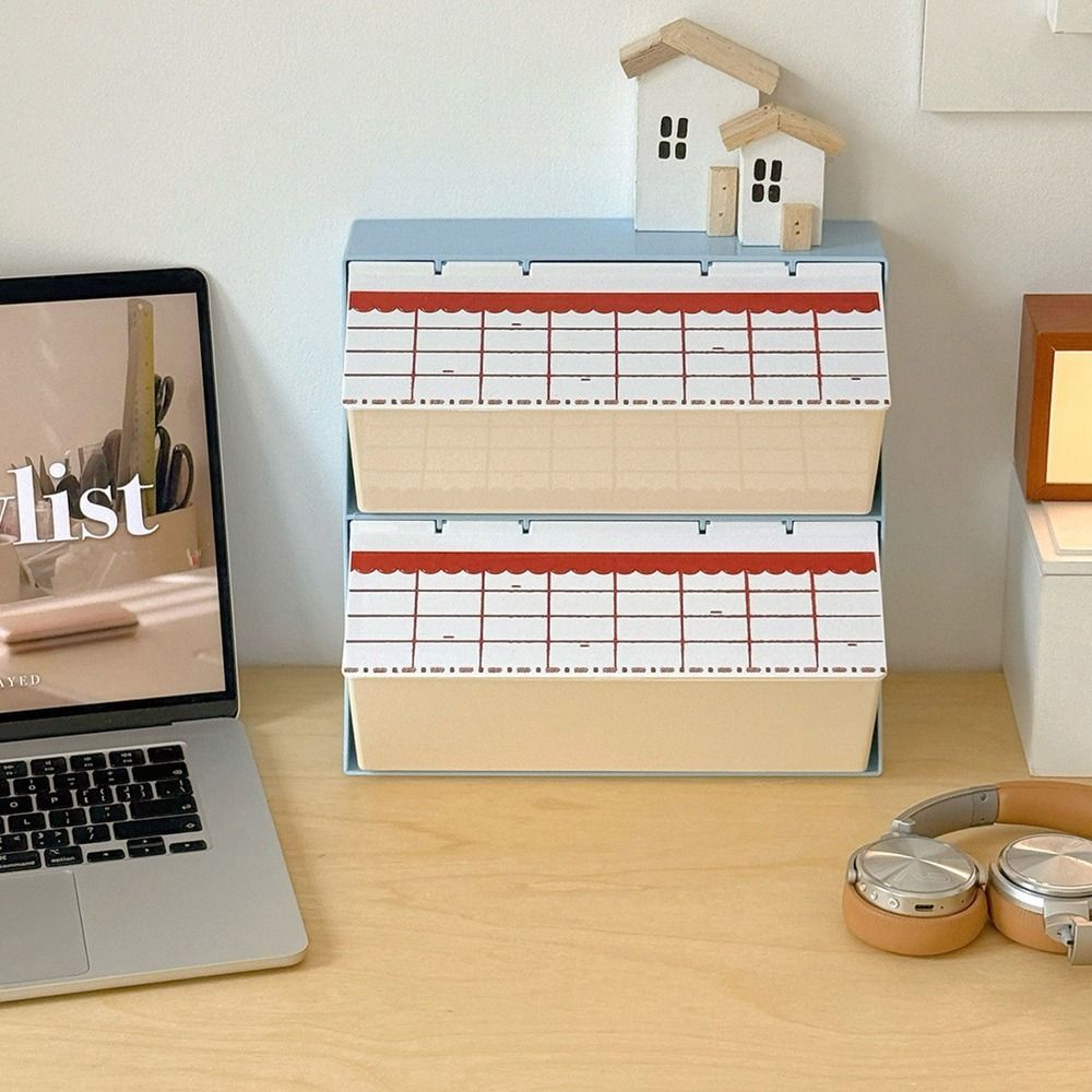 Large Capacity Tea Bag Storage Box Dustproof Desktop Storage Box  for Home