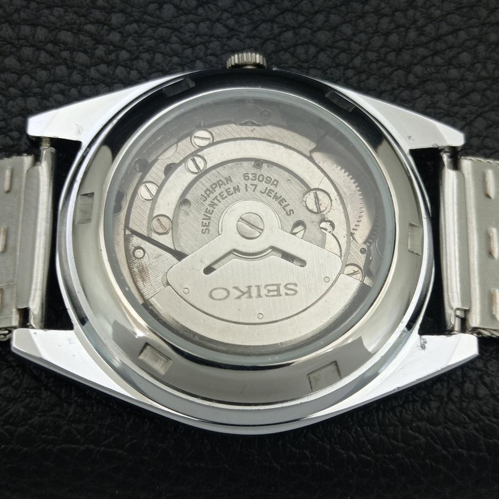 REFURBISHED SEIKO 5 AUTOMATIC 6309A VINTAGE JAPAN MENS SILVER WATCH a442801-1