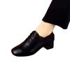 Fashion Thick Heel Single Shoes Women's Autumn New Versatile Soft Sole Women's Shoes Medium Heel Leather Shoes Dance Shoes Women