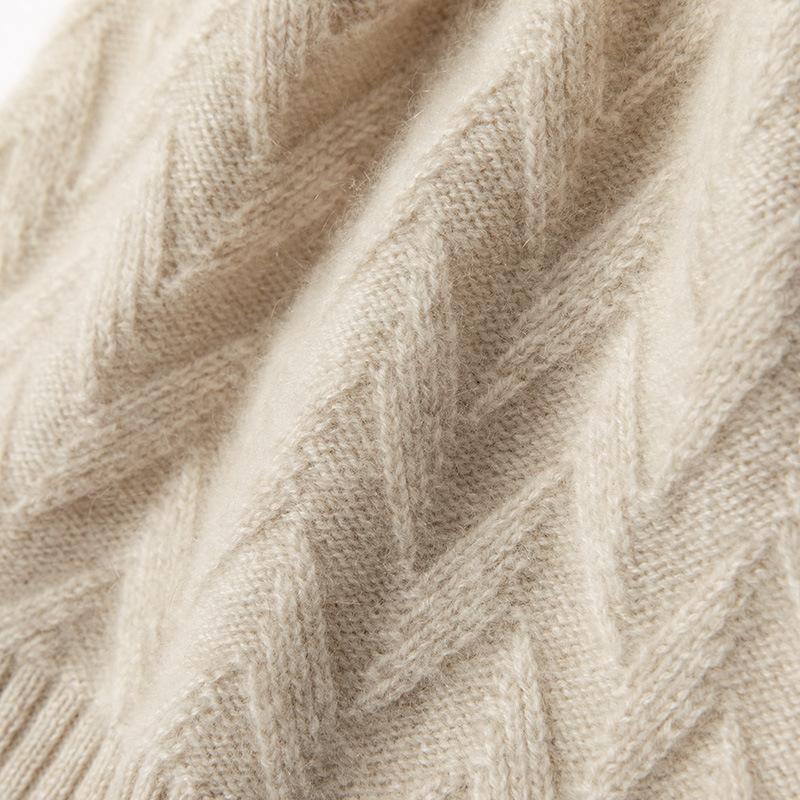 Cashmere Autumn and Winter New Women's Knitted Hat Casual Cable Windproof Warm Ear Protection Cap