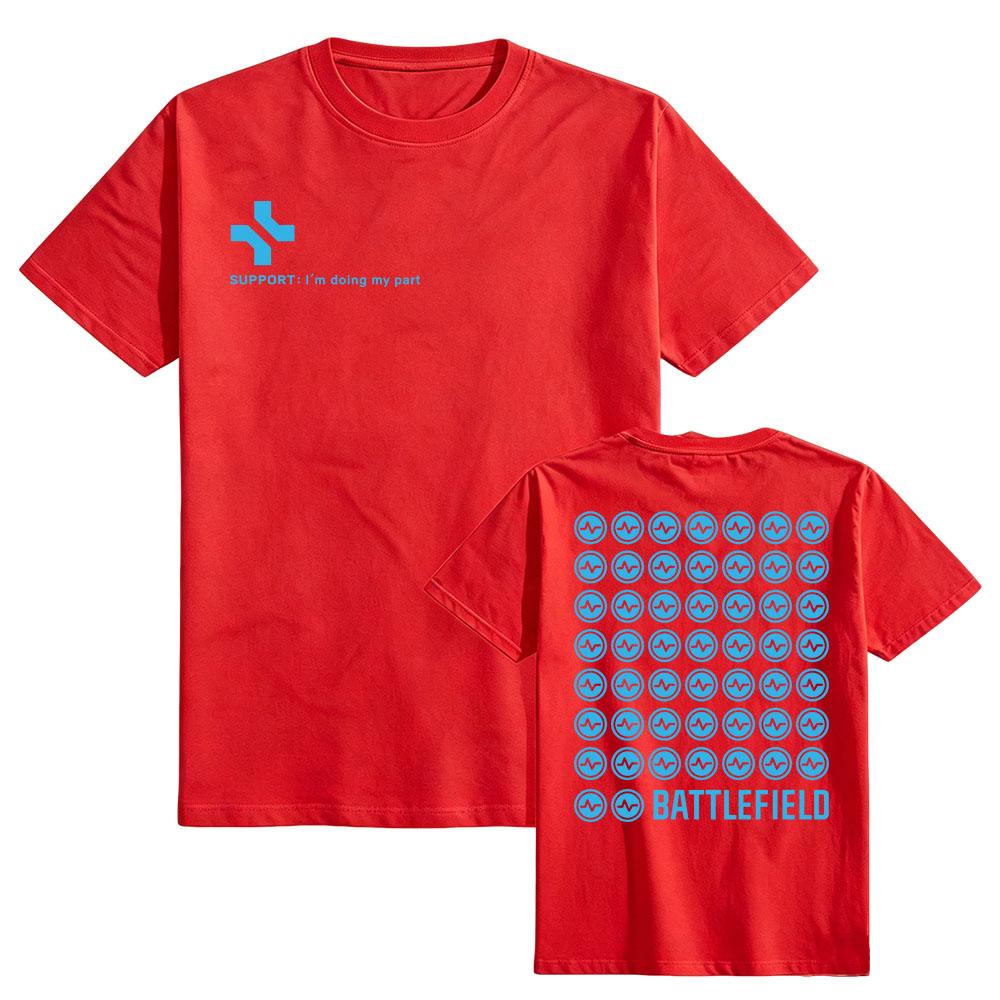 T-shirt Supporto Battlefield 6 Cotone Estiva Manica Corta Morbida Unisex Streetwear Girocollo Moda Stampa Grafica Magliette Merch