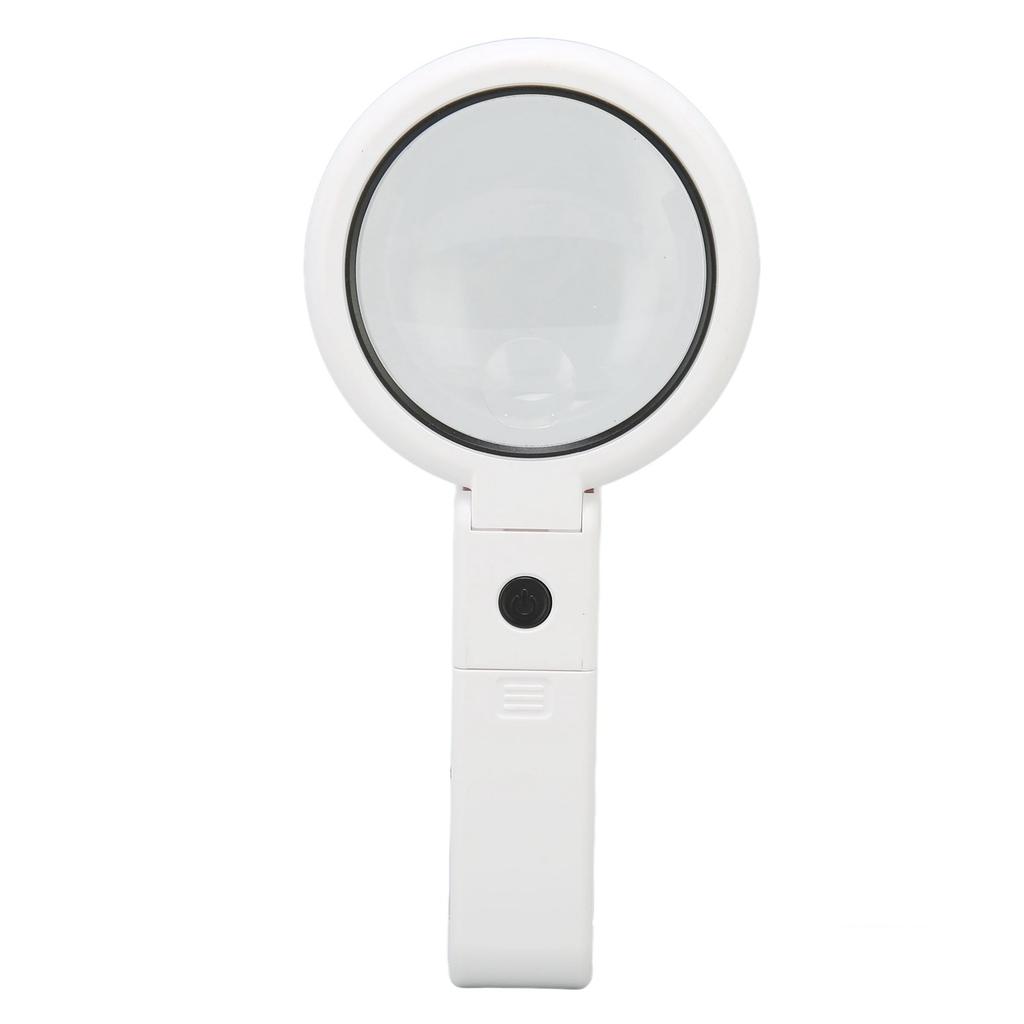 Handheld LED Magnifying Glass Foldable Adjustable 22X 10X Magnifying Glass with Light Stand for