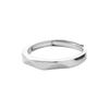 Black Sliver Color Couple Rings Rhombus Adjustable Finger Ring Luxury Lover's Jewelry  Wedding Ring