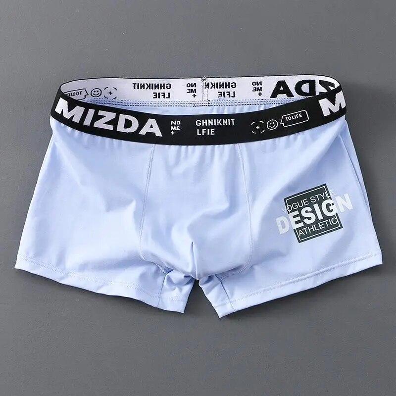 Men Sports Boxers Underpants Underwear White M L XL XXL Letters Wide Band Cotton Breathable Fashion Fitness