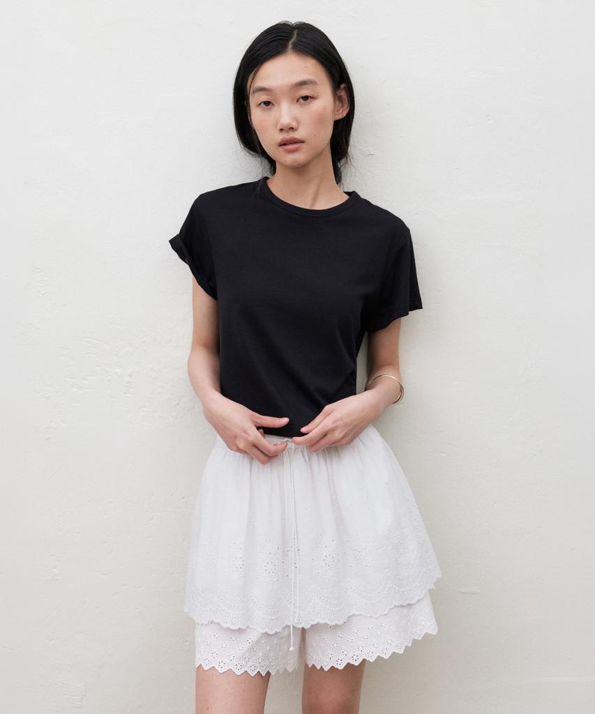 Manggomaenipeullijeu Conti Lace Shorts_Ivory