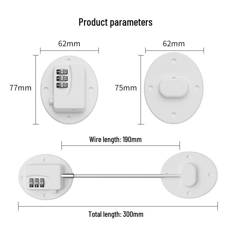 Child-Safe No-Drill Multifunctional Lock: For Windows, Fridges, Drawers, Cabinets, Toilets