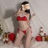 Women Erotic Lingerie Sets Sexy Three Points Plush Christmas Uniform Set Porn Bra Underwear Products for Adults