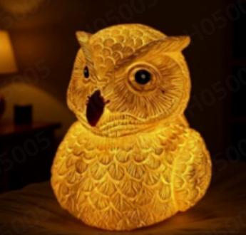Glowing Resin Figurine for Home Decor, Decorative Night Light Statue Tabletop Ornament