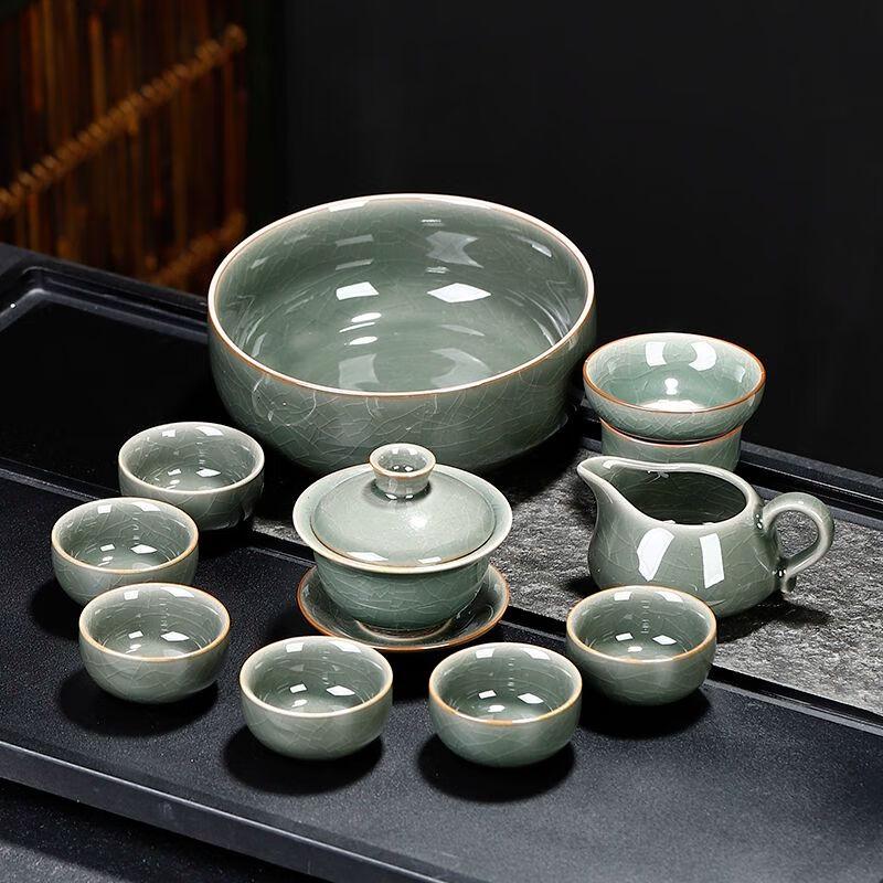 Qiuchao Ge Yao Ceramic Kung Fu Tea Set