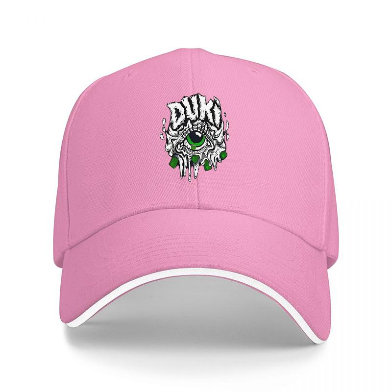DUKI EYE LOGO BLACK BASEBALL CAP WITH GREEN AND WHITE DESIGN CLASSIC FIT FOR Unisex AND Women STREET STYLE ACCESSORY