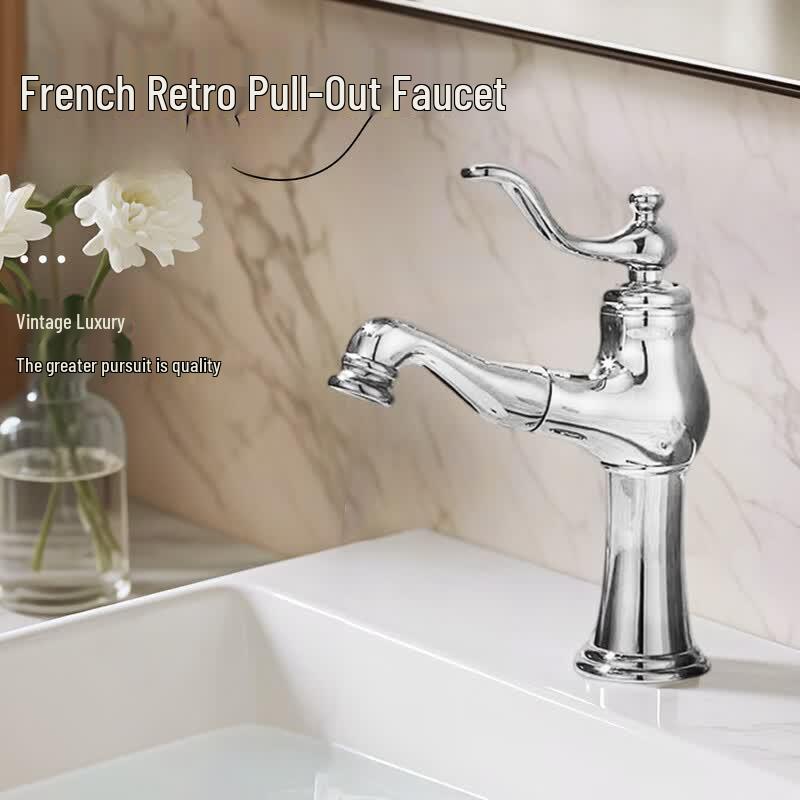 TLXT Ceramic Handle Pull-Out Basin Faucet