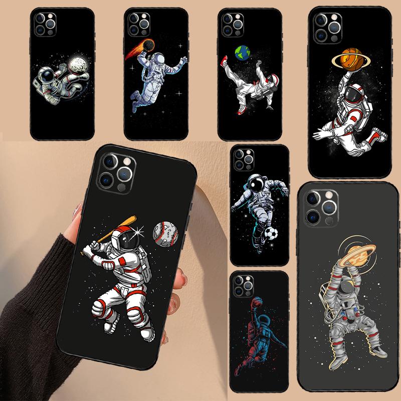 Astronaut Soccer Basketball Case For Oppo A76 A96 A16 A17 A18 A60 A80 A40 A38 A58 A78 A98 A94 A74 A54 A15 A57 A77 A5 Pro