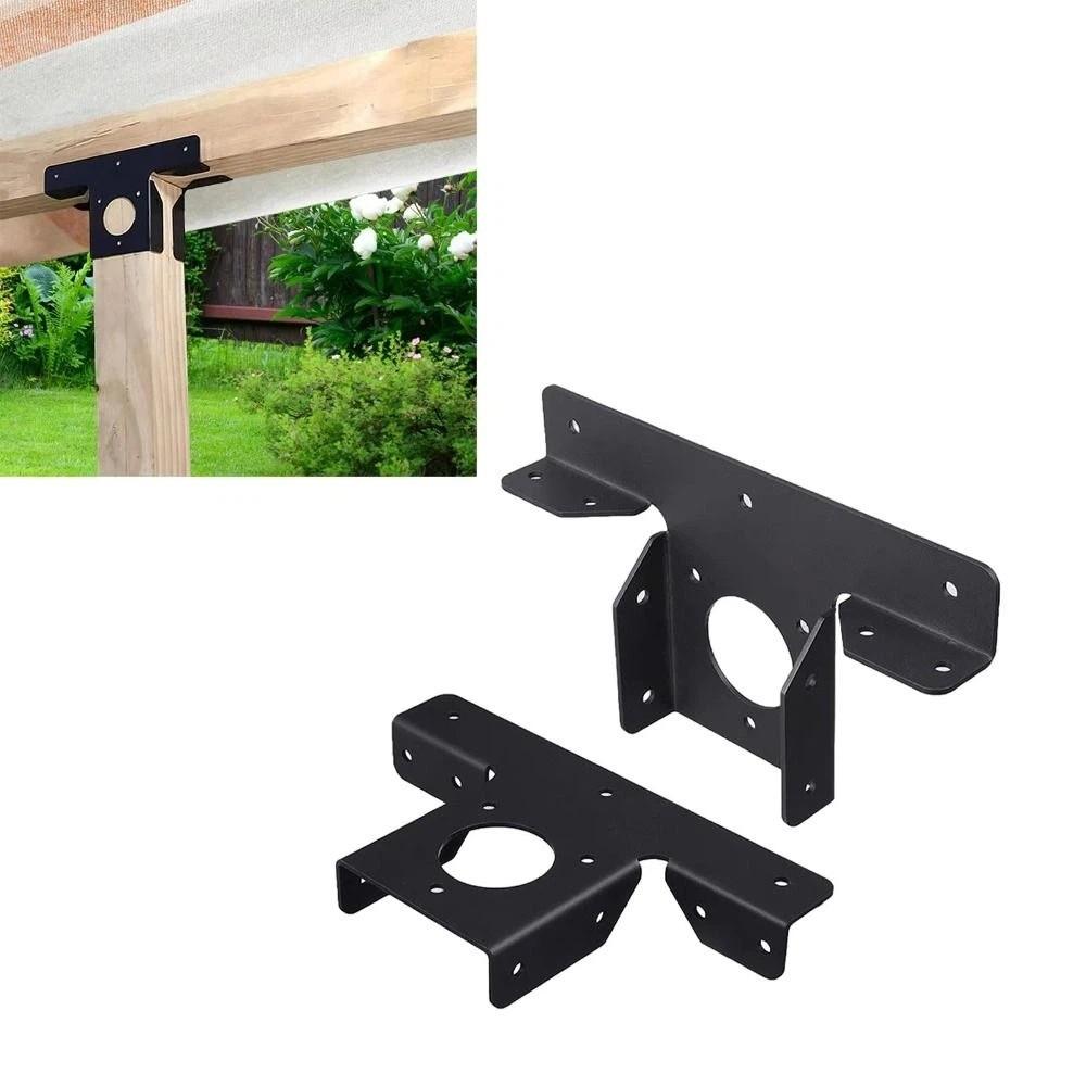 2 Stück Verstellbarer Pergola Eckrahmen T-förmige Pergola Feste Halterung Pergola Halterungen Innenhöfe
