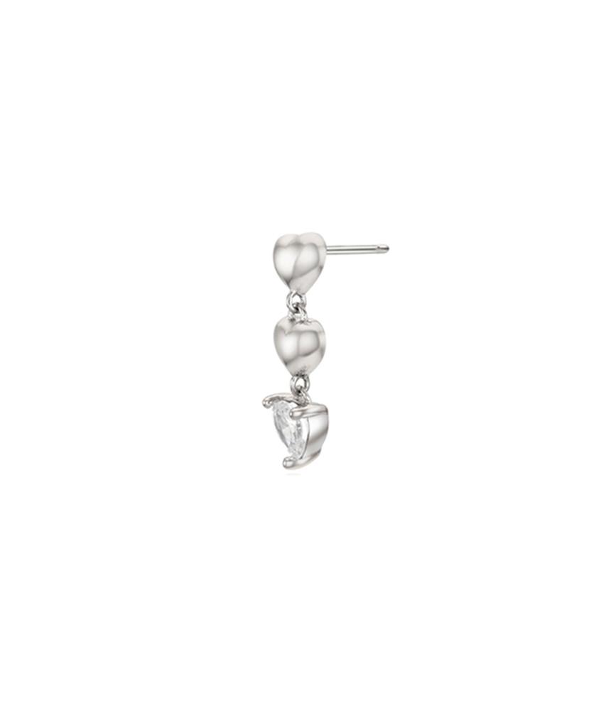 Stonehenge Silver Heart Drop Earrings Sc25B13E
