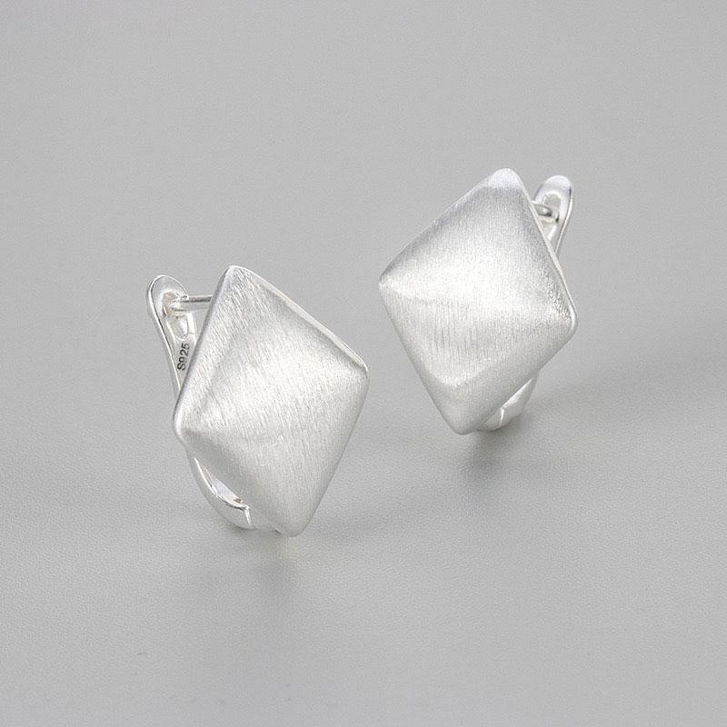 925 Sterling Silver Earrings For Women Trendy Gold Color Geometric Earring Jewelry Prevent Allergy Party Accessories Gift