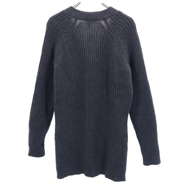 CELINE Made in Italy wool Long sleeve knit cardigan 40 gray Women Used
