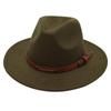 Elegant Wide-Brim Felt Fedora Hat