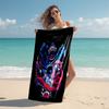 Personalized customized proof beach towel with Astro Bot  pattern - soft, absorbent, quick-drying, perfect swimming, camping&bathing