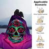 1pc Sugar Skull Throw Blanket Soft Flannel, Cozy All Season Polyester Perfect for Home, Office