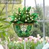 Acrylic Lily of the Valley Potted Plant Suncatcher Stained Glass Effect Window Hanging Ornament Flower Lover Gifts