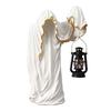Ghost Wizard Lantern Figurines Dark Mysterious Home Decor Halloween Creative Props Scary Sculptures for Spooky Atmosphere