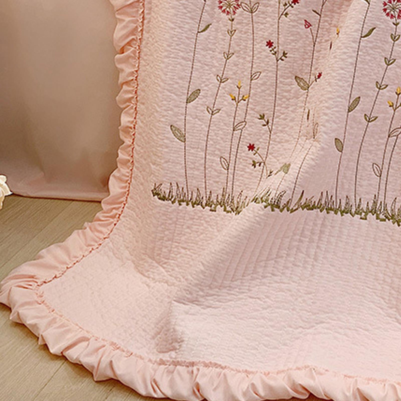 

Хлопковая простыня однотонная домашняя модная элегантная тенсель с вышивкой хлопковая летняя охлаждающая простыня 1 X Sheet 245x250cm розовый