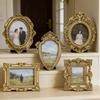 5pcs Resin Photo Frames Mini gold small photo frame shooting props DIY Craft Home Decor Wall Tabletop Picture Frame For Jewelry